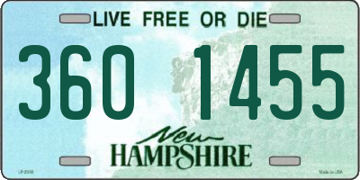 NH license plate 3601455