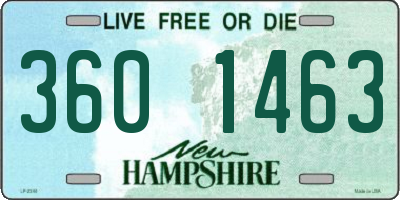 NH license plate 3601463