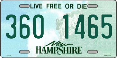 NH license plate 3601465