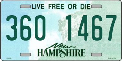 NH license plate 3601467