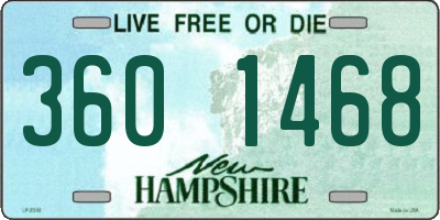 NH license plate 3601468