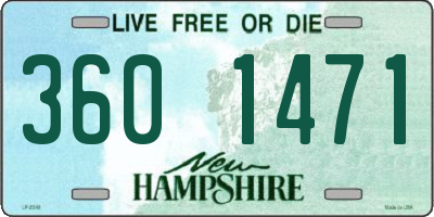NH license plate 3601471