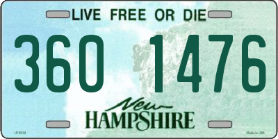 NH license plate 3601476