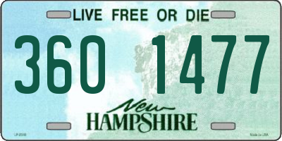 NH license plate 3601477