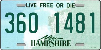 NH license plate 3601481