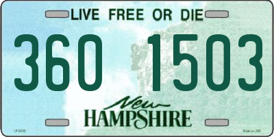 NH license plate 3601503