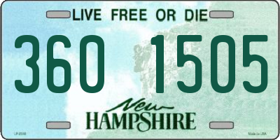 NH license plate 3601505