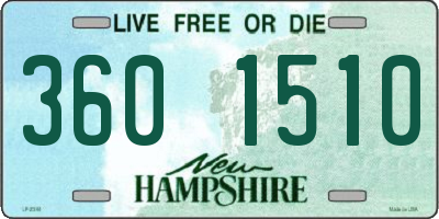 NH license plate 3601510