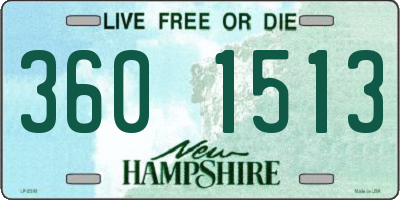 NH license plate 3601513