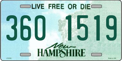 NH license plate 3601519