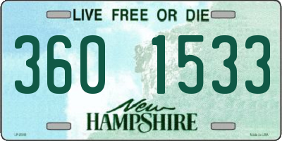 NH license plate 3601533