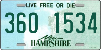 NH license plate 3601534