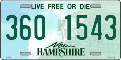 NH license plate 3601543