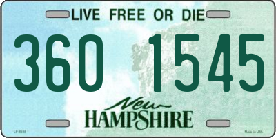 NH license plate 3601545
