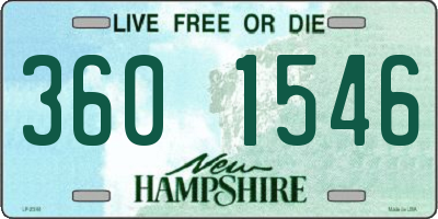 NH license plate 3601546