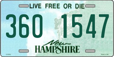 NH license plate 3601547