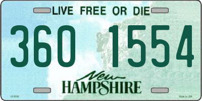 NH license plate 3601554