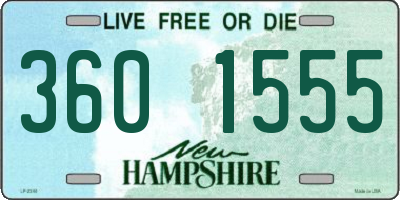 NH license plate 3601555