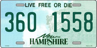 NH license plate 3601558