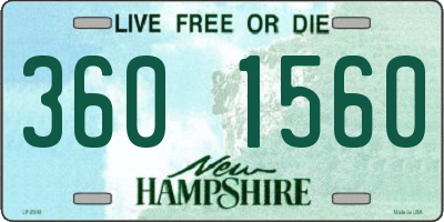 NH license plate 3601560
