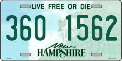 NH license plate 3601562
