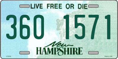 NH license plate 3601571