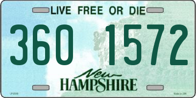 NH license plate 3601572