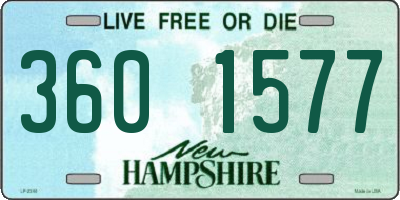 NH license plate 3601577