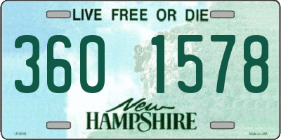 NH license plate 3601578