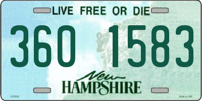 NH license plate 3601583