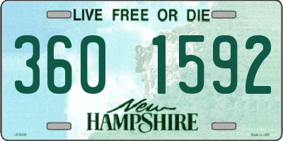 NH license plate 3601592