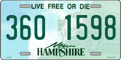 NH license plate 3601598