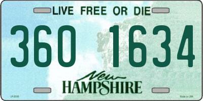 NH license plate 3601634