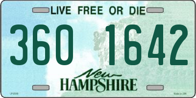 NH license plate 3601642