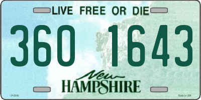 NH license plate 3601643