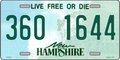 NH license plate 3601644