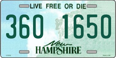 NH license plate 3601650