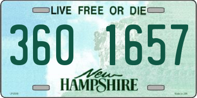 NH license plate 3601657