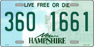 NH license plate 3601661