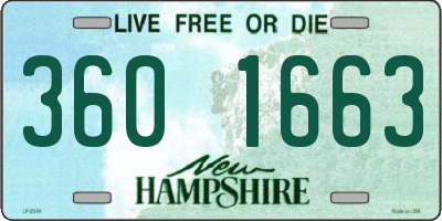 NH license plate 3601663
