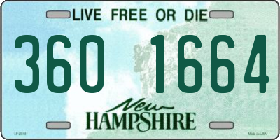 NH license plate 3601664