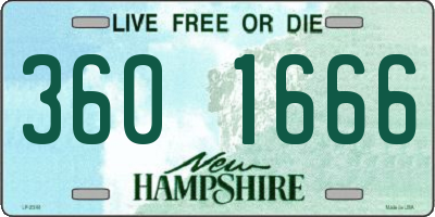NH license plate 3601666
