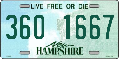 NH license plate 3601667