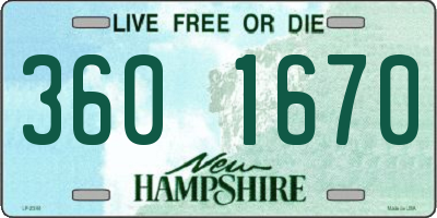 NH license plate 3601670