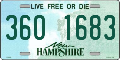 NH license plate 3601683