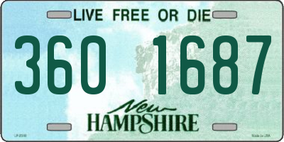 NH license plate 3601687