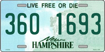 NH license plate 3601693