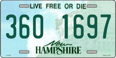 NH license plate 3601697