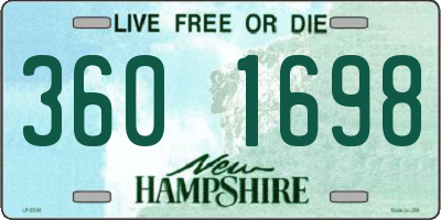 NH license plate 3601698