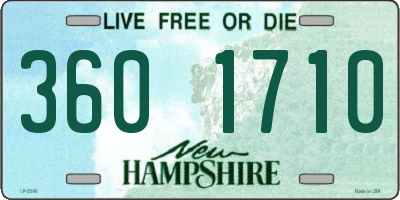 NH license plate 3601710